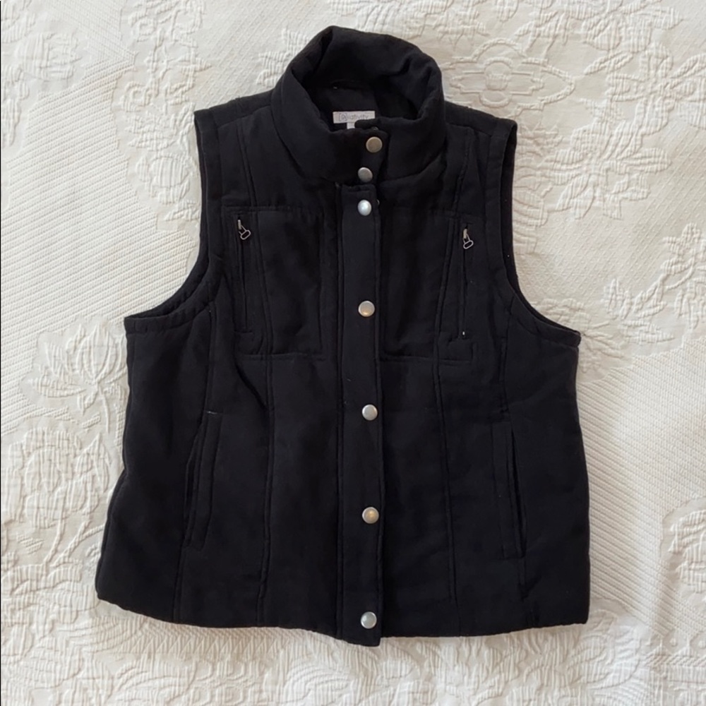 Relativity quilted vest, super soft black, M, EUC